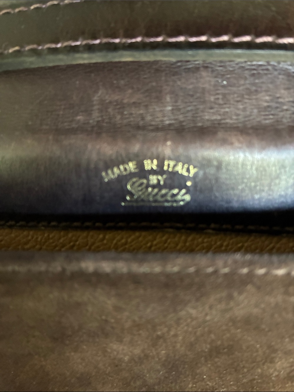 Gucci Brown Suede Messenger Bag with Green-Red Web Stripe - Picture 7 of 7